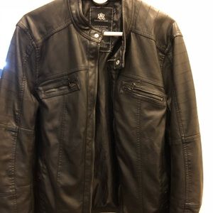 Rock & republic faux leather motto jacket